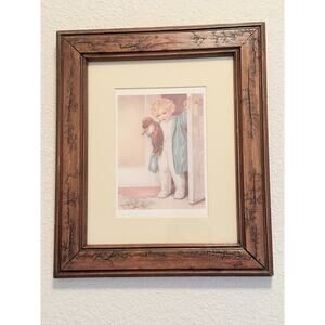 Vintage Framed Print “Good Morning” By Artist Bessie Pease Gutmann 12.5 x 11